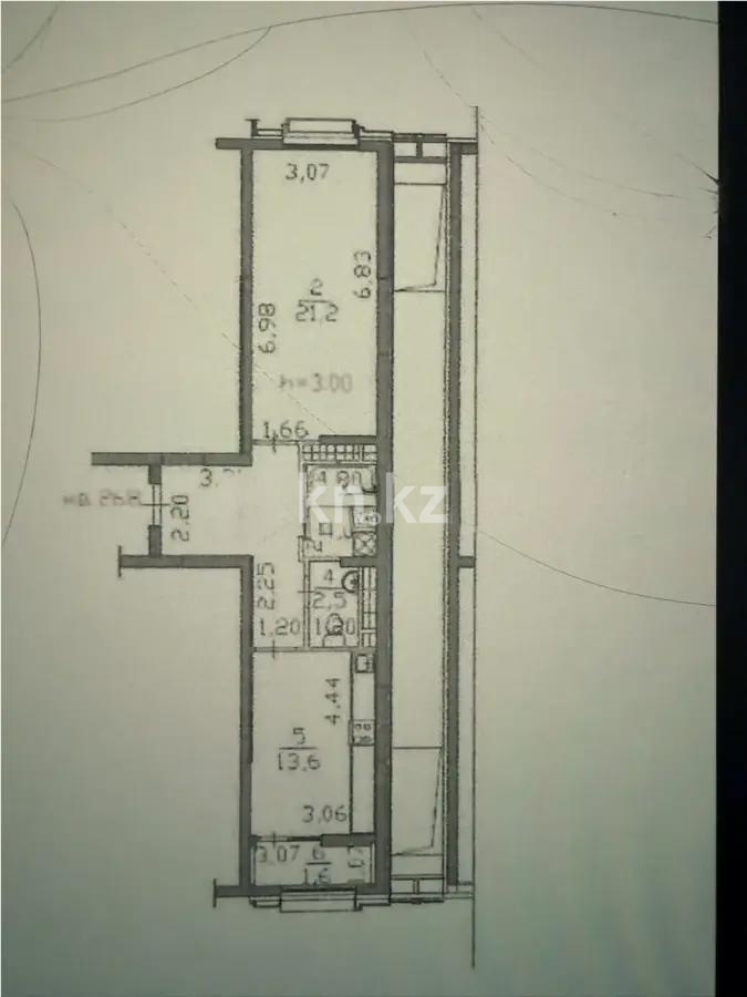 Продажа 1-комнатной квартиры, 53.4 м² в Алматы