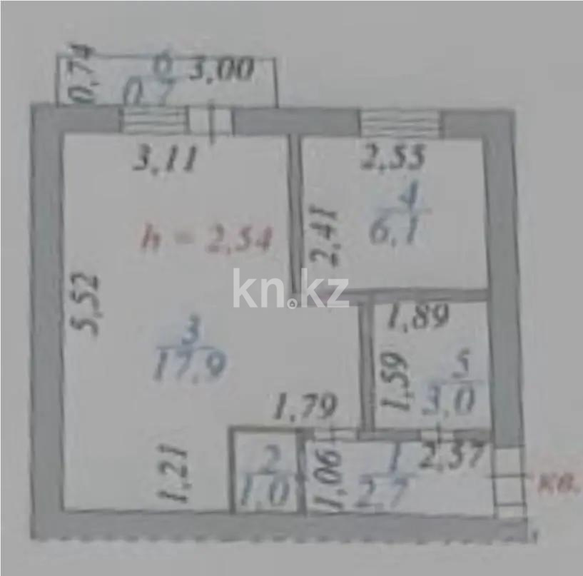 Продажа 1-комнатной квартиры, 31.4 м², ул. Желтоксан, дом  30/1 - Продажа  однокомнатных квартир в Астане без посредников с фото фото 1 из 1