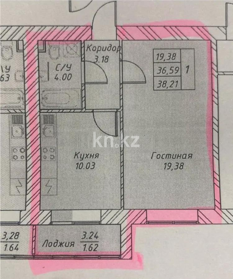 Продажа 1-комнатной квартиры, 38 м², ул. Тынышбайулы, дом  5 в Астане