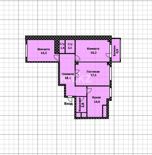Продажа 3-комнатной квартиры, 89 м², ул. Сарайшык, дом  7/1 - Продажа квартир в Астане фото 1 из 14