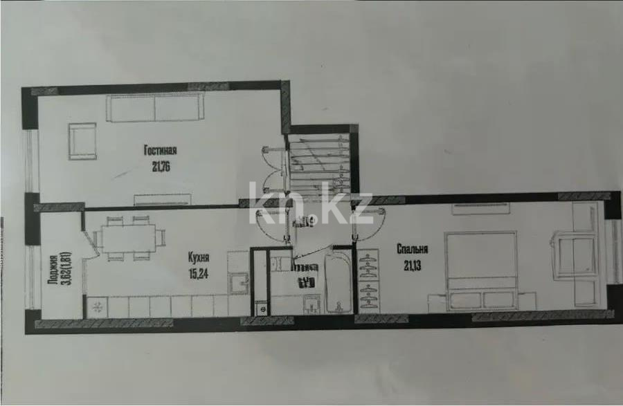 Продажа 2-комнатной квартиры, 69.59 м² - Продажа  двухкомнатных квартир в новостройках Астаны - страница 4 фото 1 из 1