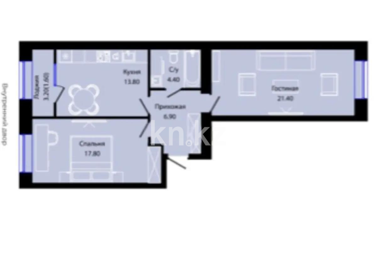 Продажа 3-комнатной квартиры, 66 м², ул. Е-15, дом  13/2 - Продажа квартир в новостройках Астаны без посредников фото 5 из 5