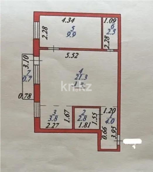 Продажа 2-комнатной квартиры, 54 м² в Астане