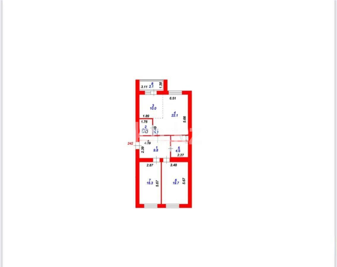 Продажа 3-комнатной квартиры, 88.3 м², ул. А-52, дом  8 - Продажа  трехкомнатных квартир в новостройках Астаны без посредников фото 1 из 1