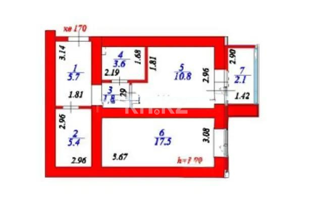 Продажа 1-комнатной квартиры, 46.9 м², ул. Айтматова, дом  45 стр в Астане
