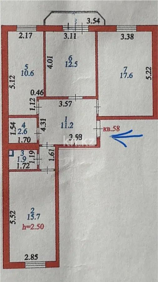 Продажа 3-комнатной квартиры, 73 м², ул. Е-496, дом  10 в Астане - фото 6