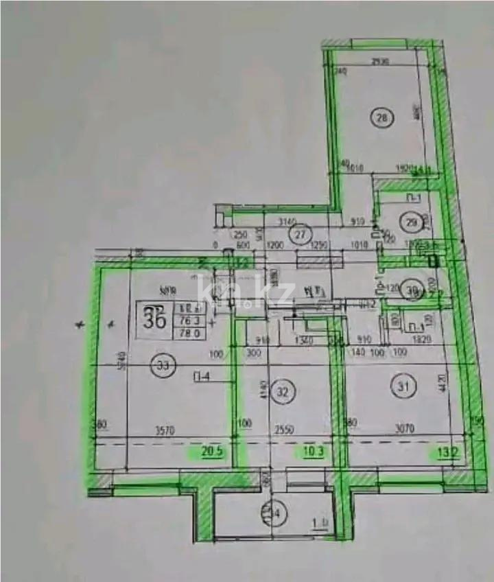 Продажа 3-комнатной квартиры, 78 м², ул. Култегин, дом  2 - Продажа  трехкомнатных квартир в Астане фото 4 из 4