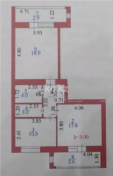 Продажа 2-комнатной квартиры, 63 м², пр. Аль-Фараби, дом  23 - Продажа  двухкомнатных квартир в Астане с фото фото 5 из 5