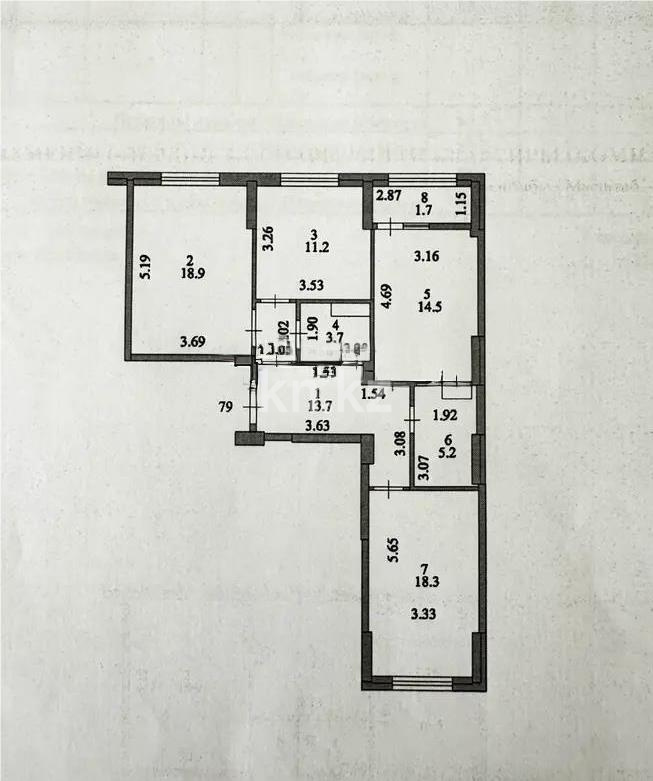 Продажа 3-комнатной квартиры, 87.2 м², ул. Е-36, дом  2 - Продажа  трехкомнатных квартир в новостройках Астаны без посредников фото 1 из 1