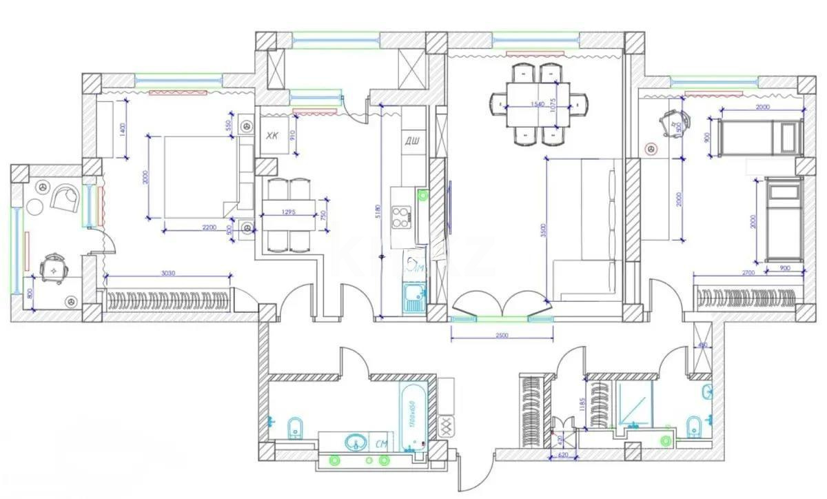 Продажа 3-комнатной квартиры, 135 м², ул. Керей, Жанибек хандар, дом  14/2 блок A в Астане - фото 8
