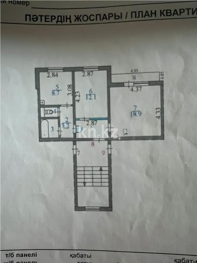 Продажа 2-комнатной квартиры, 52 м², 4 мкр-н, дом  15 - Продажа квартир в Абае фото 3 из 3