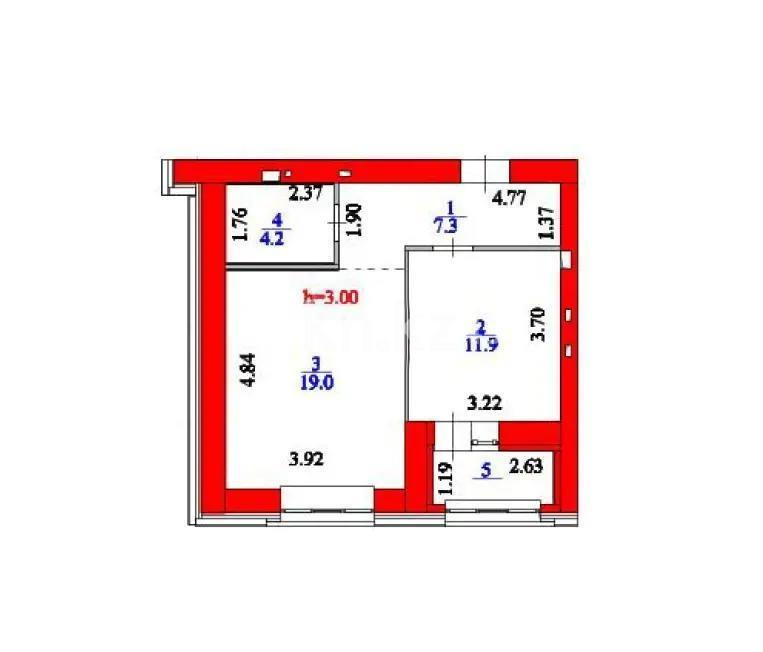 Продажа 1-комнатной квартиры, 43.2 м², ул. Сызганова, дом  1/2 - Продажа  однокомнатных квартир в новостройках Астаны с фото фото 3 из 3