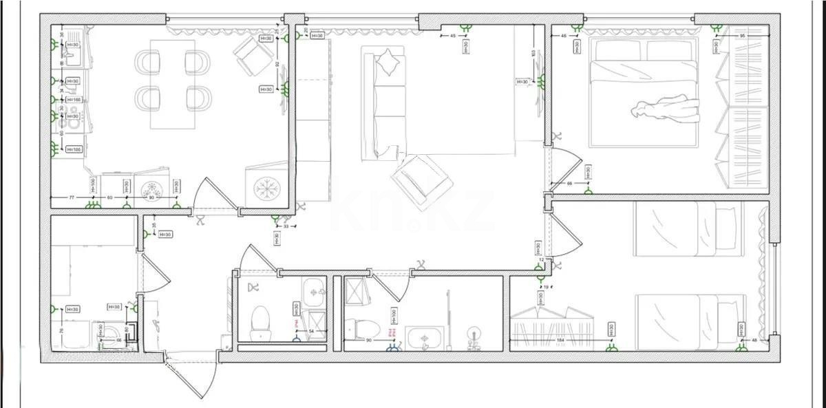 Продажа 3-комнатной квартиры, 76 м², ул. Жаманова, дом  141 в Алматы - фото 5