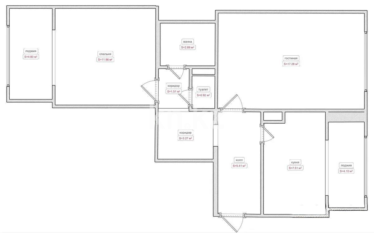 Продажа 2-комнатной квартиры, 60 м² в Алматы - фото 6