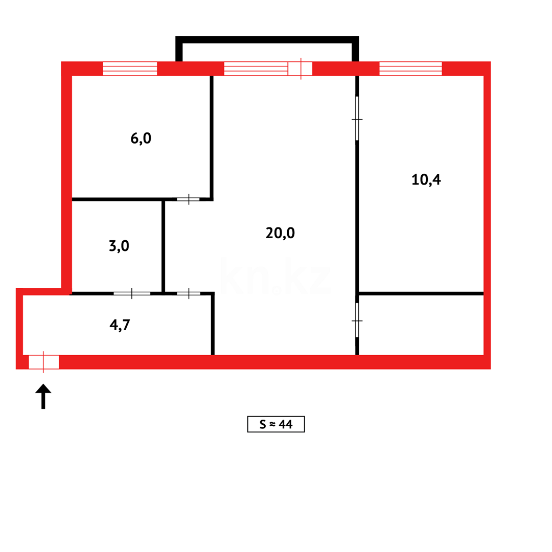 Продажа 2-комнатной квартиры, 45 м² - Недвижимость в Казахстане - страница 5 фото 14 из 14