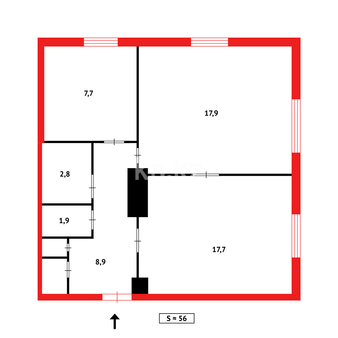 Продажа 2-комнатного дома, 54.6 м², ул. Нагорная - Продажа домов, коттеджей в Темиртау фото 12 из 12