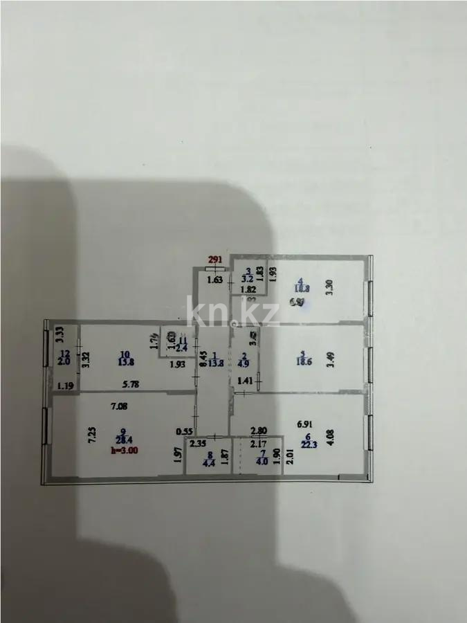 Продажа 4-комнатной квартиры, 139 м², ул. Бухар жырау, дом  12/2 - Продажа квартир в Казахстане фото 1 из 1