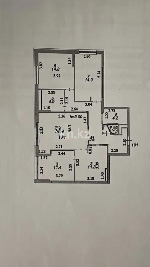 Продажа 4-комнатной квартиры, 105 м², ул. Достык, дом  8/3 в Астане - фото 9