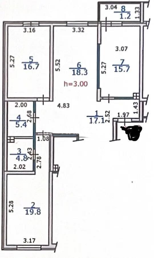 Продажа 3-комнатной квартиры, 100 м² в Алматы - фото 7