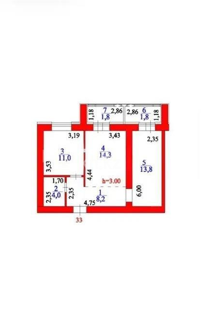 Продажа 2-комнатной квартиры, 55 м² - Продажа квартир в Астане - страница 9 фото 1 из 1