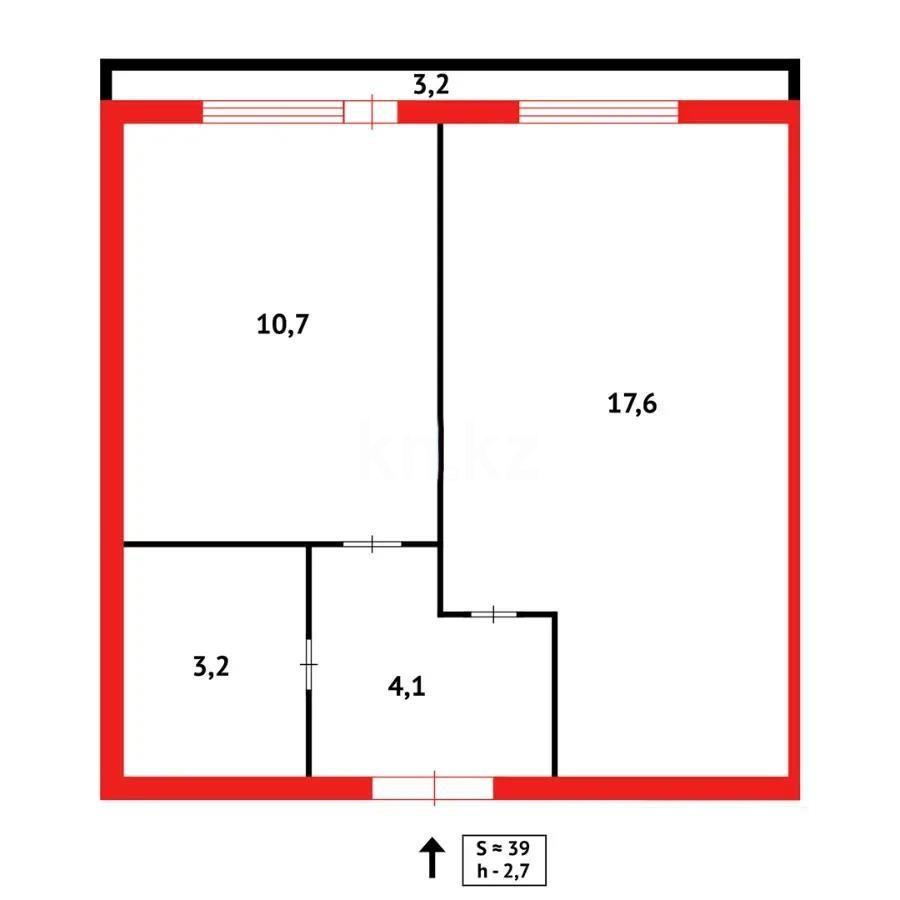 Продажа 1-комнатной квартиры, 39 м², ул. Байтурсынова, дом  39/2 - Продажа  однокомнатных квартир в Астане без посредников с фото фото 5 из 5
