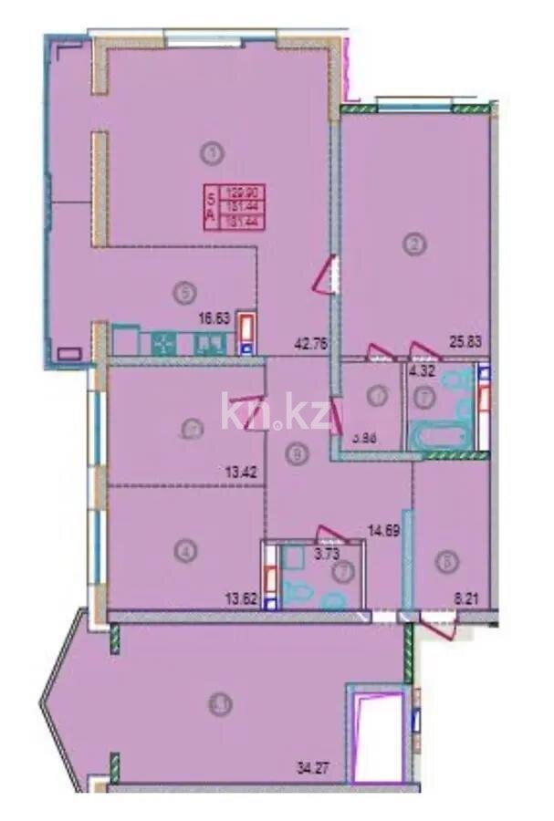 Продажа 4-комнатной квартиры, 180.5 м² в Алматы