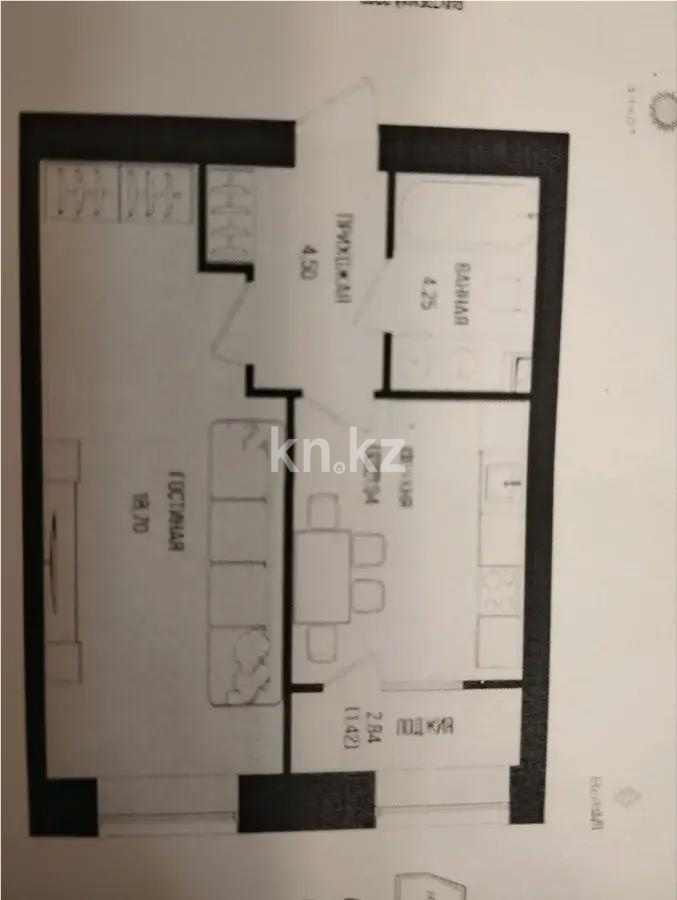 Продажа 1-комнатной квартиры, 39 м², ул. Серкебаева, дом  49 в Астане