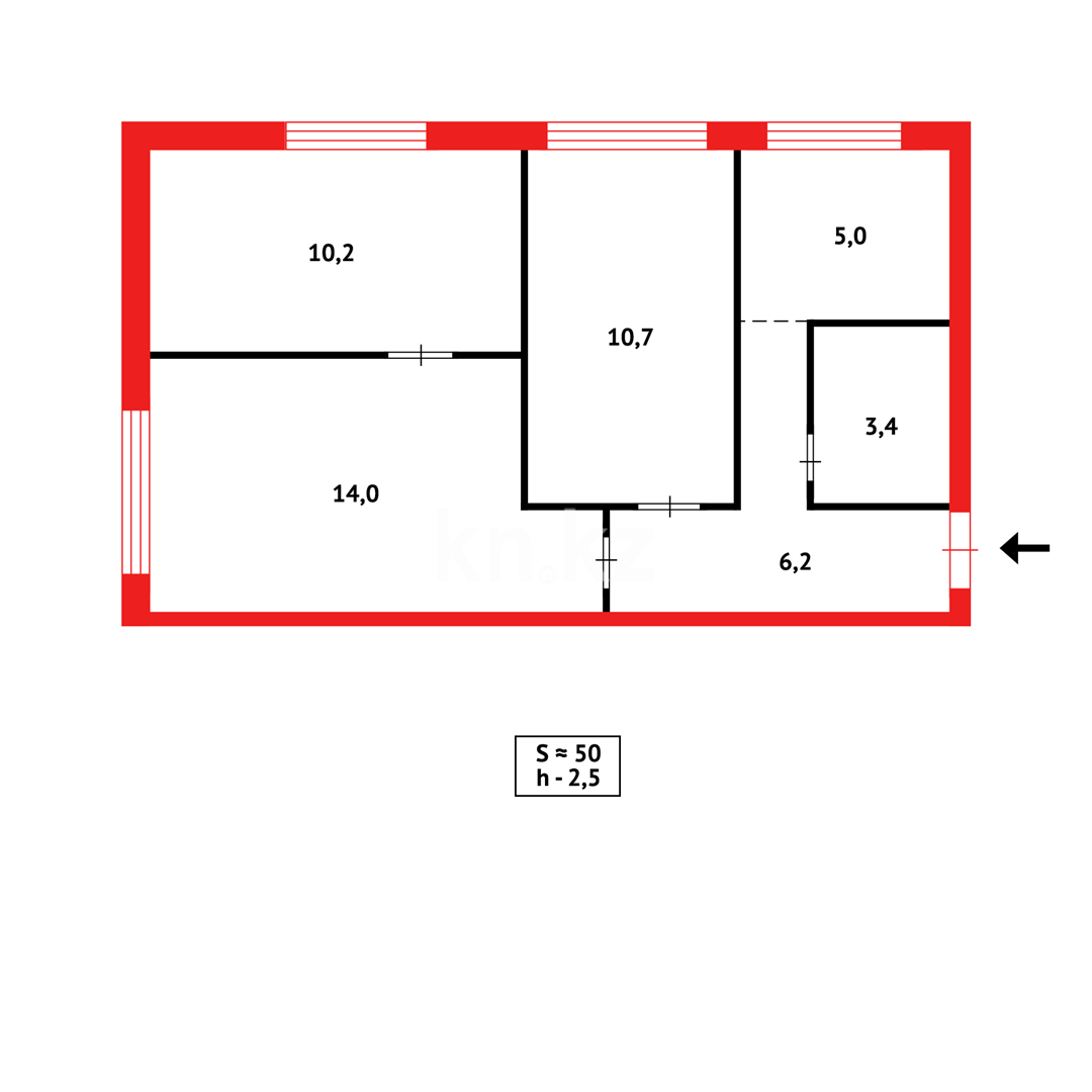 Продажа 3-комнатной квартиры, 49 м² - Продажа квартир в Караганде - страница 8 фото 15 из 15