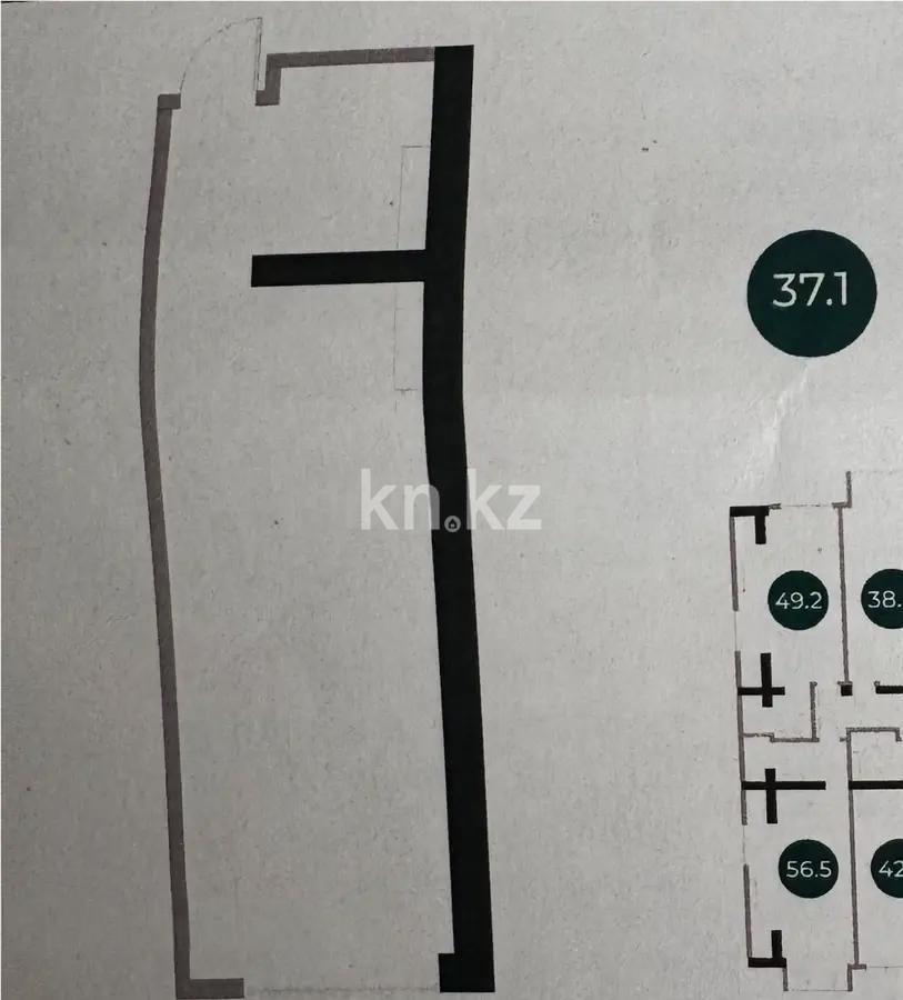 Продажа 2-комнатной квартиры, 37.1 м², ул. Ауэзова, дом  3/2 стр - Продажа квартир в новостройках Алматы без посредников фото 1 из 1