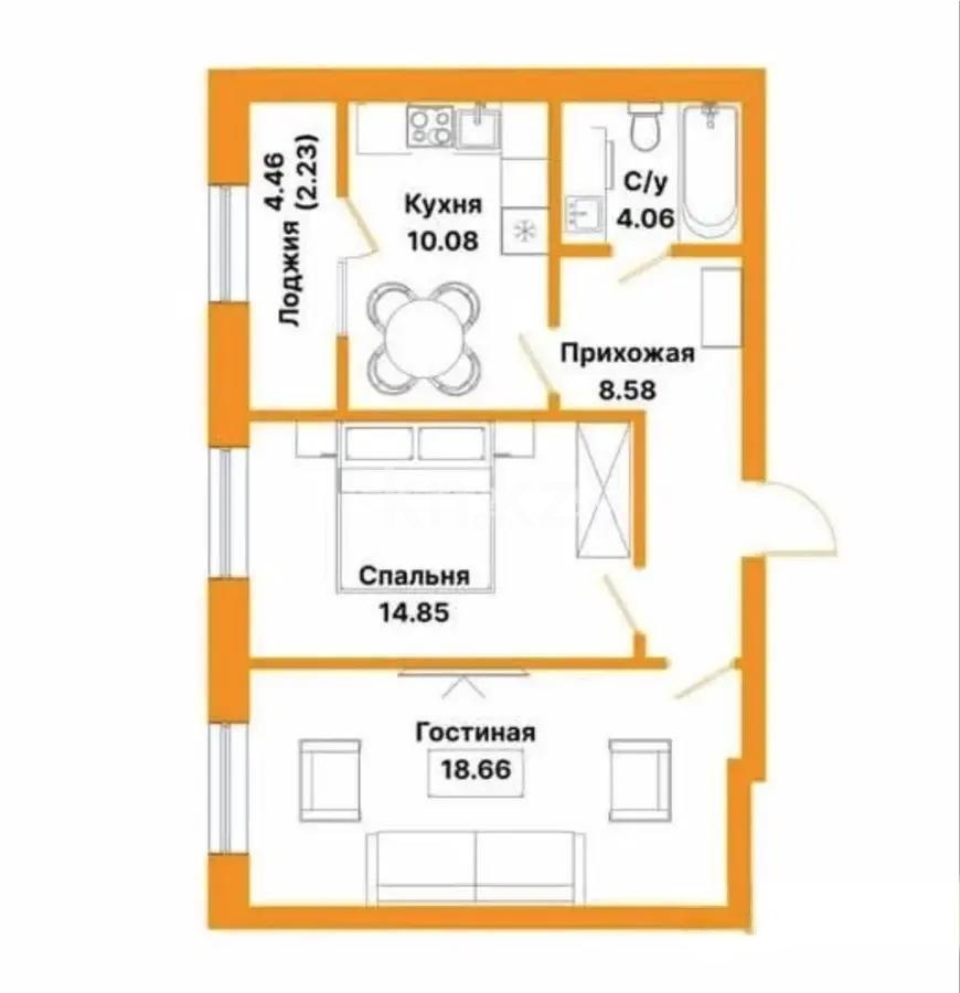 Продажа 2-комнатной квартиры, 58.5 м² - Продажа квартир в кирпичном доме в Казахстане - страница 3 фото 5 из 5