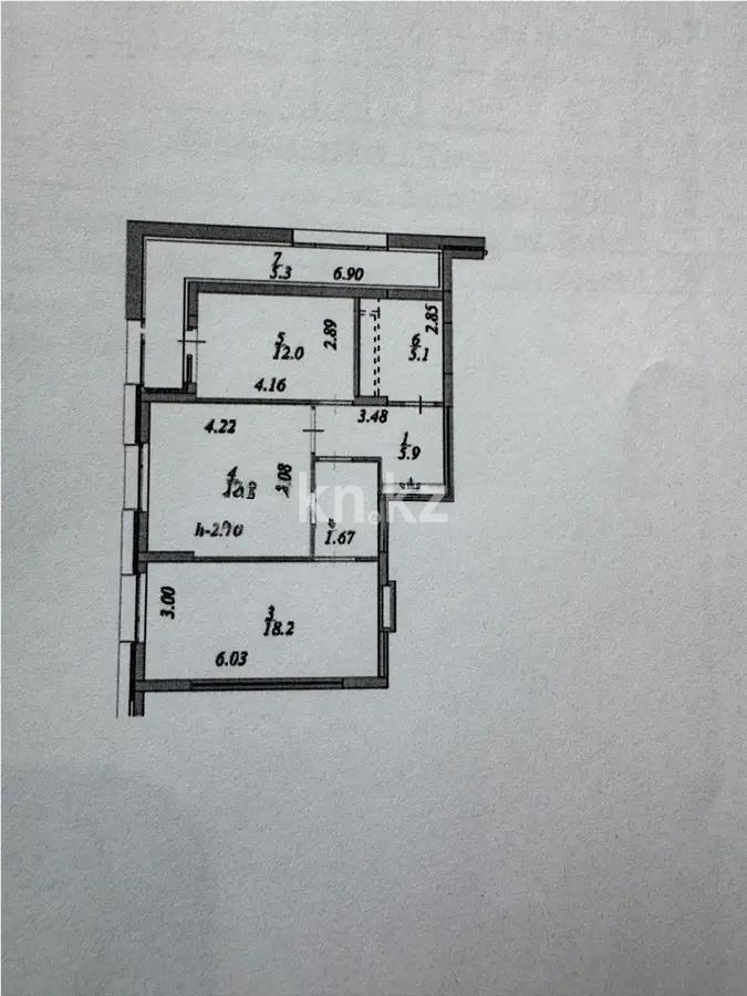 Продажа 2-комнатной квартиры, 67.8 м², ул. Нажимеденова, дом  5/1 в Астане