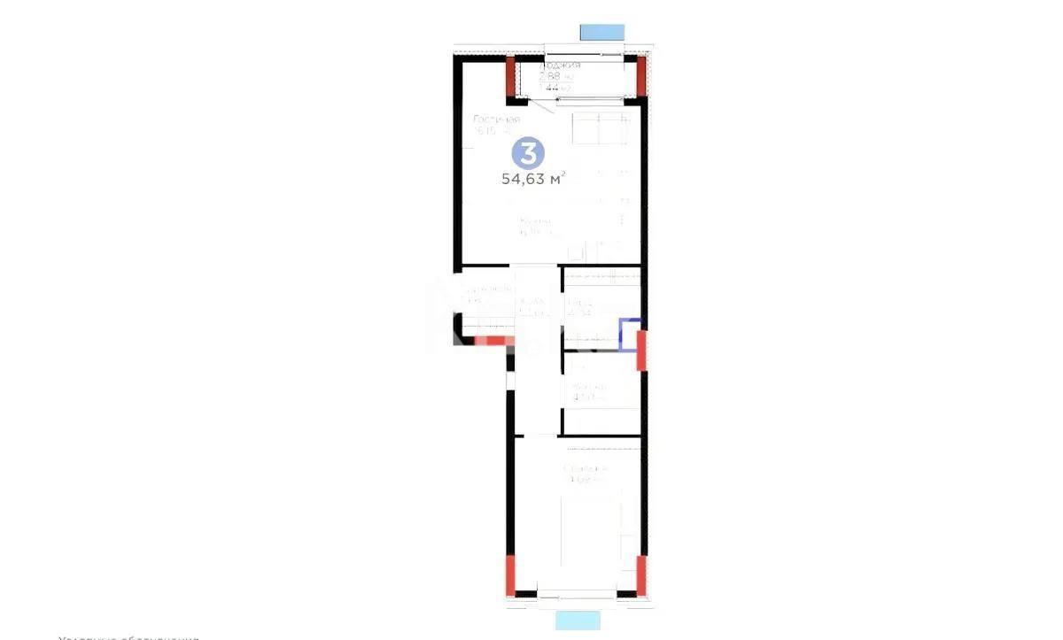 Продажа 2-комнатной квартиры, 54 м² в Астане - фото 5