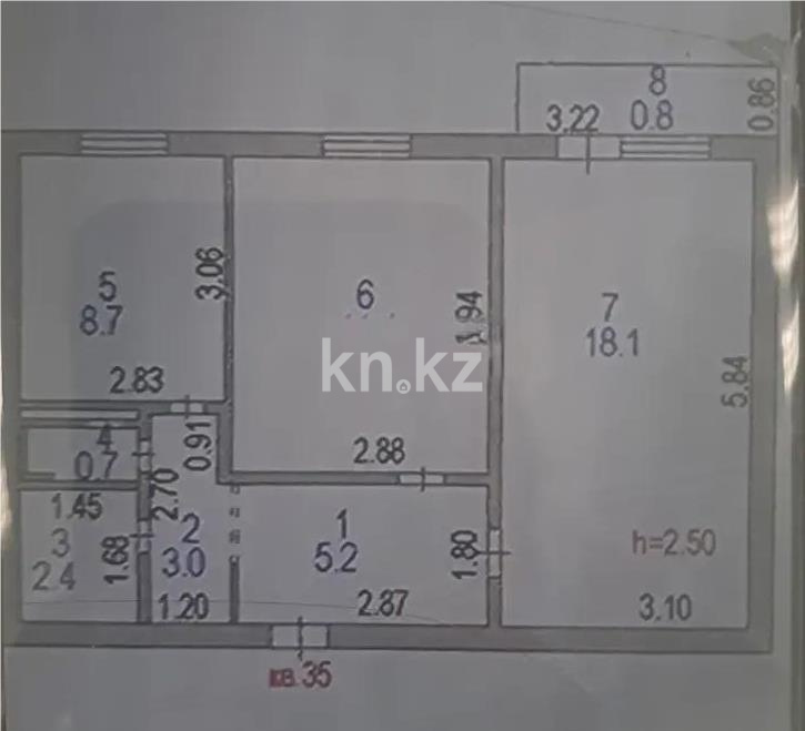 Продажа 2-комнатной квартиры, 50.3 м² - Продажа двухкомнатных квартир в Астане - страница 28 фото 1 из 1