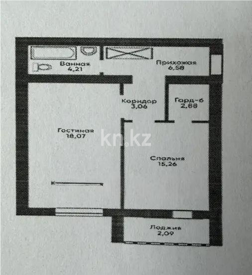 Продажа 2-комнатной квартиры, 61 м² в Караганде