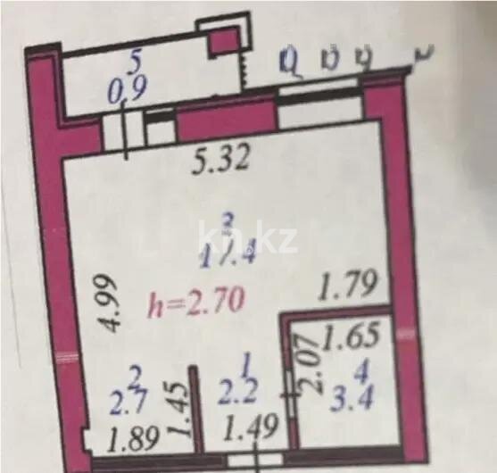 Продажа 1-комнатной квартиры, 26.6 м² в Астане - фото 4