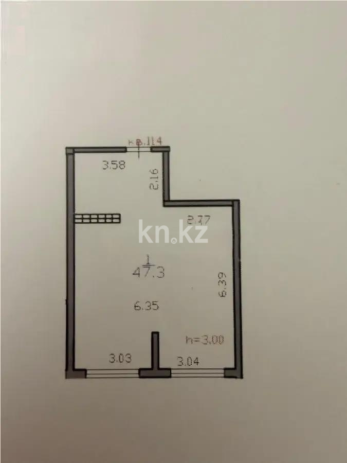 Продажа 2-комнатной квартиры, 47.3 м² в Алматы