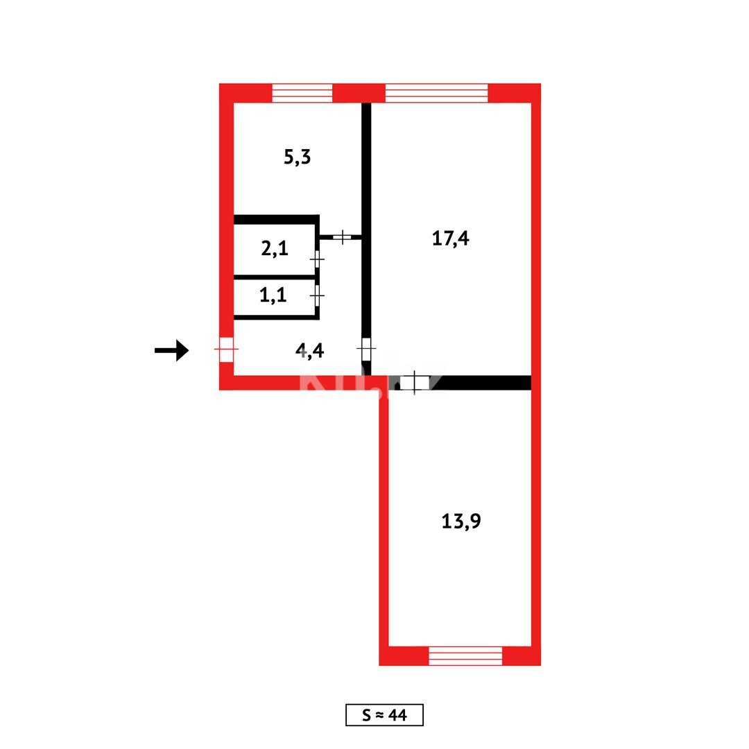Продажа 2-комнатной квартиры, 43 м² в Абае - фото 4