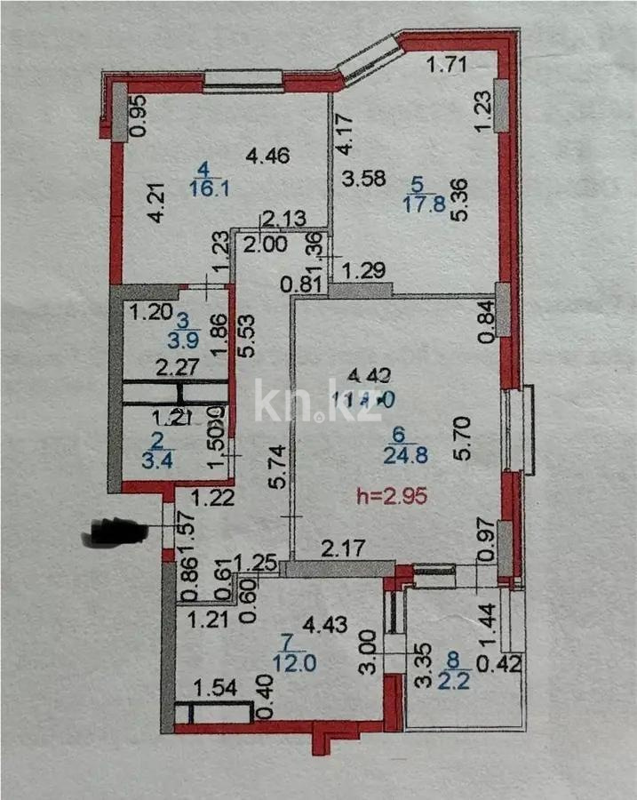 Продажа 3-комнатной квартиры, 100 м², пр. Кабанбай батыра, дом  9/5 - Продажа квартир в новостройках Астаны без посредников фото 1 из 1