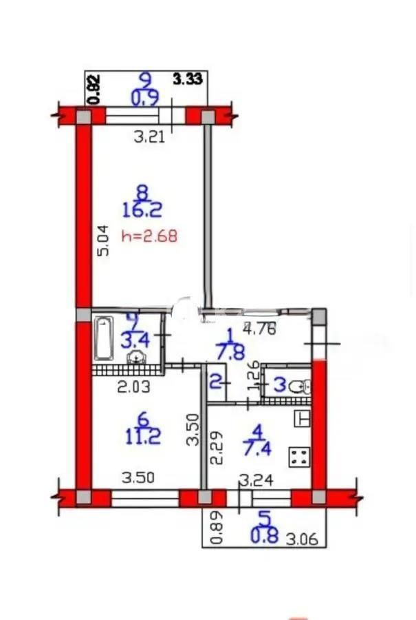 Продажа 2-комнатной квартиры, 49.7 м², ул. Жарокова, дом  171а в Алматы - фото 7
