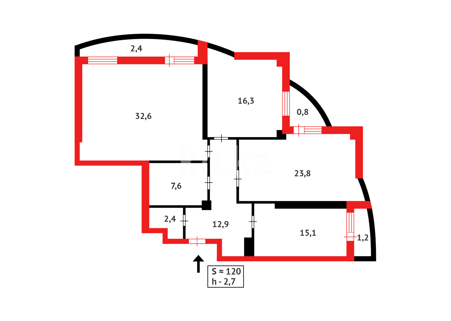 Продажа 3-комнатной квартиры, 120 м² - Продажа трехкомнатных квартир в Астане - страница 80 фото 20 из 20