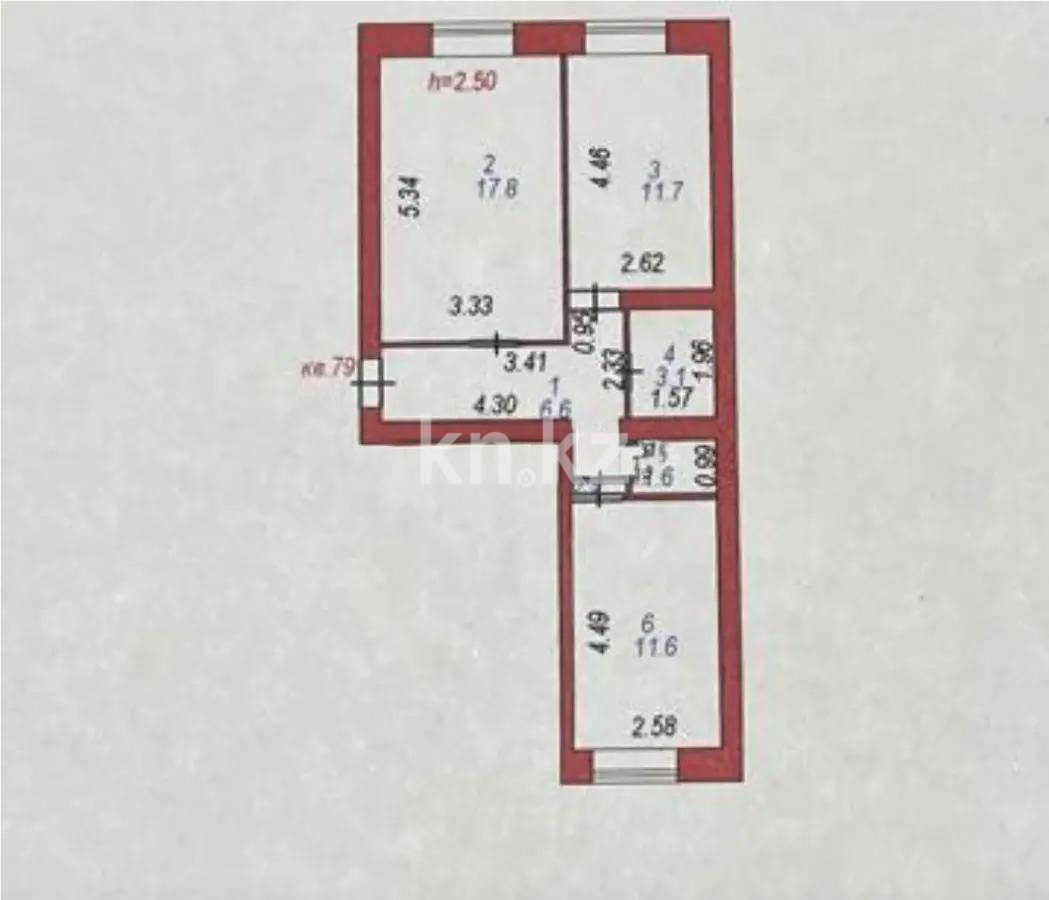 Продажа 2-комнатной квартиры, 53.3 м², ул. Косшыгулулы, дом  11/3 в Астане - фото 5