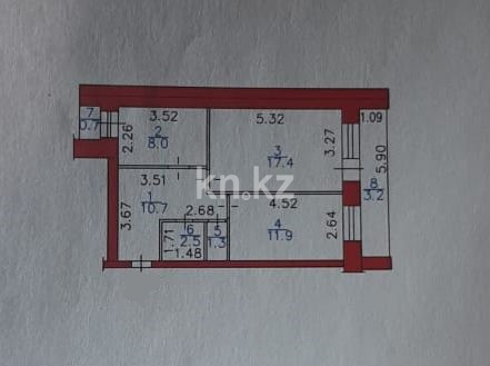 Продажа 2-комнатной квартиры, 55.7 м², пр. Назарбаева, дом  145 - Продажа и аренда недвижимости в Усть-Каменогорске фото 6 из 14