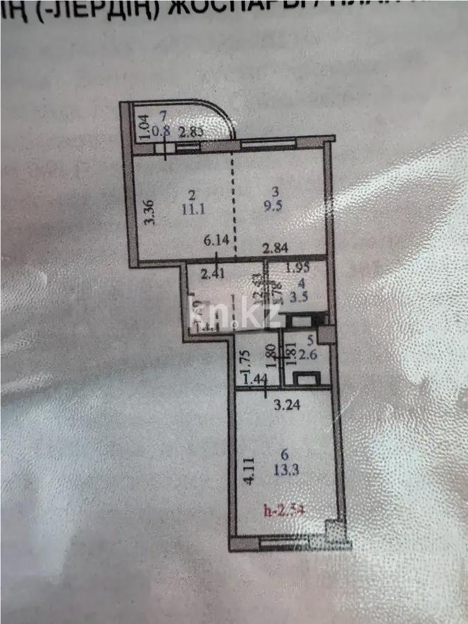 Продажа 2-комнатной квартиры, 49.3 м², ул. Кенесары, дом  70 - Продажа  двухкомнатных квартир в новостройках Астаны без посредников фото 1 из 1