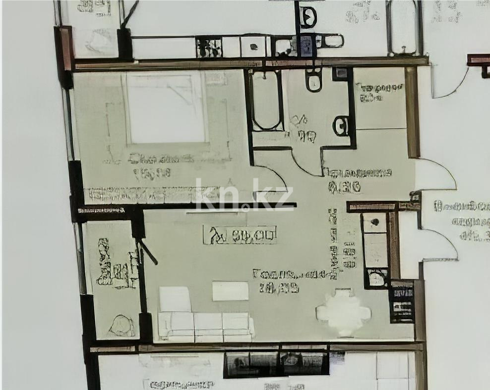 Продажа 2-комнатной квартиры, 55 м² в Астане