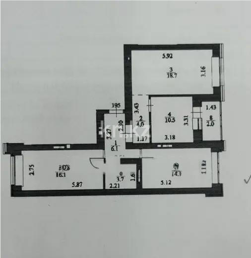 Продажа 3-комнатной квартиры, 74 м² - Продажа  трехкомнатных квартир в новостройках Астаны фото 7 из 7