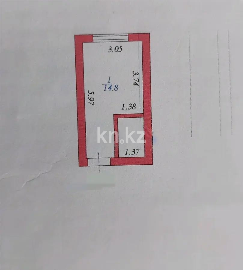 Продажа 1-комнатной квартиры, 18 м² - Продажа квартир в р-не Алматы Астаны фото 1 из 1
