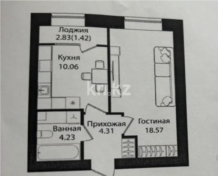 Продажа 1-комнатной квартиры, 38.6 м² - Продажа квартир в новостройках Астаны без посредников - страница 4 фото 1 из 1