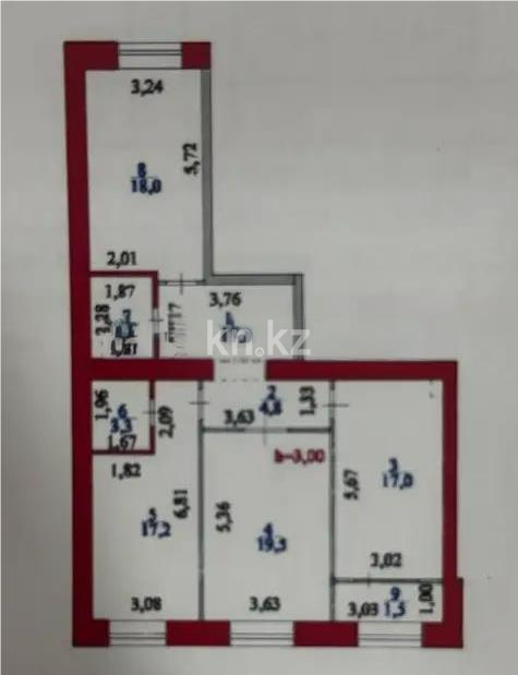 Продажа 3-комнатной квартиры, 94 м², пр. Тауелсыздык, дом  25/2 - Продажа квартир в Казахстане фото 3 из 3