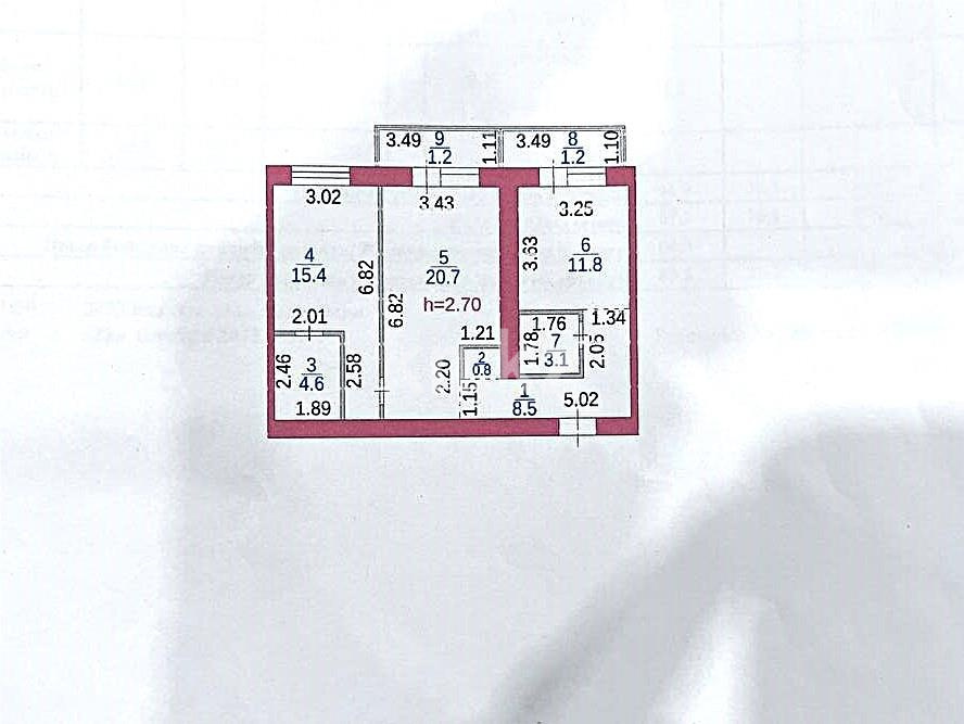 Продажа 2-комнатной квартиры, 67 м² в Караганде - фото 2
