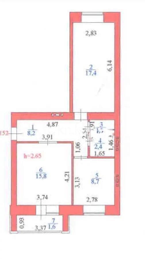 Продажа 2-комнатной квартиры, 55 м² - Продажа  двухкомнатных квартир в новостройках Астаны с фото - страница 69 фото 1 из 5
